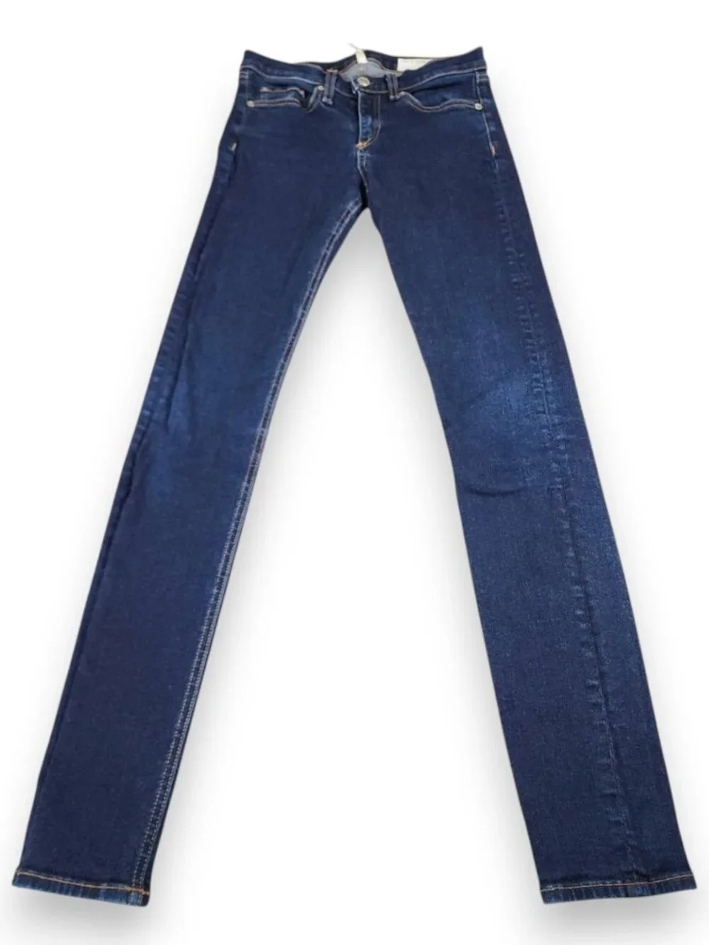 Rag & Bone High Rise Dark Wash Skinny Jeans Stretch Denim Size 26x30 - Picture 1 of 10